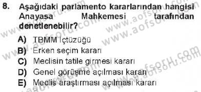 Hukukun Temel Kavramları 1 Dersi 2012 - 2013 Yılı Tek Ders Sınav Soruları 8. Soru