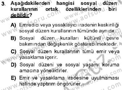 Hukukun Temel Kavramları 1 Dersi 2013 - 2014 Yılı (Vize) Ara Sınav Soruları 3. Soru