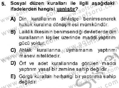 Hukukun Temel Kavramları 1 Dersi 2013 - 2014 Yılı (Vize) Ara Sınav Soruları 5. Soru
