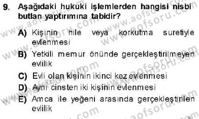 Hukukun Temel Kavramları 1 Dersi 2013 - 2014 Yılı (Vize) Ara Sınav Soruları 9. Soru