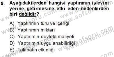 Hukukun Temel Kavramları 1 Dersi 2014 - 2015 Yılı (Vize) Ara Sınav Soruları 9. Soru