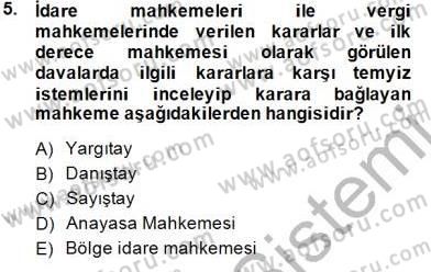 Hukukun Temel Kavramları 1 Dersi 2014 - 2015 Yılı (Final) Dönem Sonu Sınav Soruları 5. Soru
