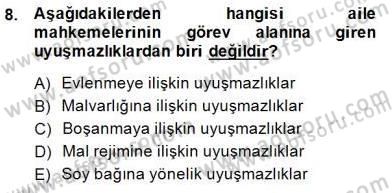 Hukukun Temel Kavramları 1 Dersi 2014 - 2015 Yılı (Final) Dönem Sonu Sınav Soruları 8. Soru