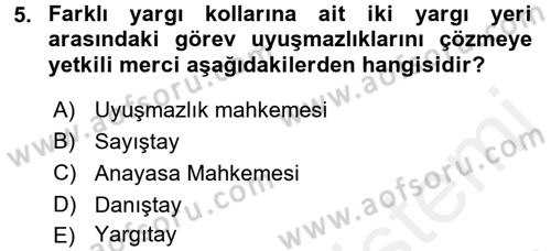 Hukukun Temel Kavramları 1 Dersi 2017 - 2018 Yılı 3 Ders Sınav Soruları 5. Soru