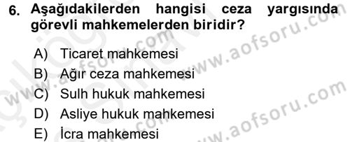 Hukukun Temel Kavramları 1 Dersi 2017 - 2018 Yılı 3 Ders Sınav Soruları 6. Soru