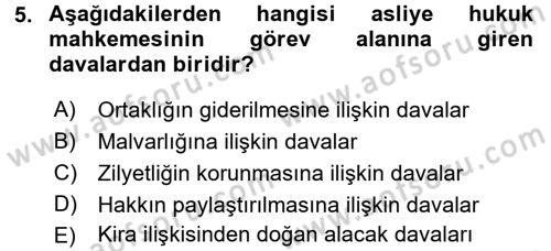 Hukukun Temel Kavramları 1 Dersi 2017 - 2018 Yılı (Final) Dönem Sonu Sınav Soruları 5. Soru