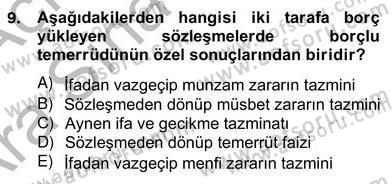Hukukun Temel Kavramları 2 Dersi 2012 - 2013 Yılı (Vize) Ara Sınav Soruları 9. Soru
