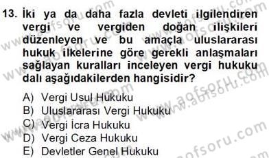 Hukukun Temel Kavramları 2 Dersi 2012 - 2013 Yılı (Final) Dönem Sonu Sınav Soruları 13. Soru