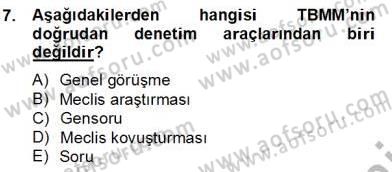 Hukukun Temel Kavramları 2 Dersi 2012 - 2013 Yılı (Final) Dönem Sonu Sınav Soruları 7. Soru