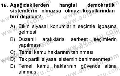 Hukukun Temel Kavramları 2 Dersi 2013 - 2014 Yılı (Vize) Ara Sınavı 16. Soru