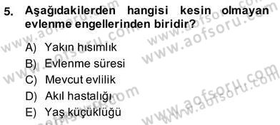 Hukukun Temel Kavramları 2 Dersi 2013 - 2014 Yılı (Vize) Ara Sınavı 5. Soru