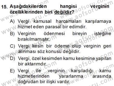 Hukukun Temel Kavramları 2 Dersi 2013 - 2014 Yılı (Final) Dönem Sonu Sınav Soruları 15. Soru