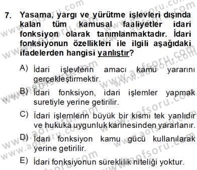 Hukukun Temel Kavramları 2 Dersi 2013 - 2014 Yılı (Final) Dönem Sonu Sınav Soruları 7. Soru