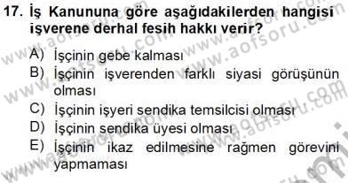Hukukun Temel Kavramları 2 Dersi 2013 - 2014 Yılı Tek Ders Sınav Soruları 17. Soru