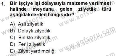 Hukukun Temel Kavramları 2 Dersi 2014 - 2015 Yılı (Vize) Ara Sınav Soruları 1. Soru