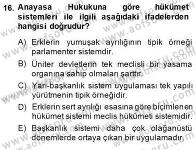 Hukukun Temel Kavramları 2 Dersi 2014 - 2015 Yılı (Vize) Ara Sınav Soruları 16. Soru