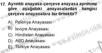 Hukukun Temel Kavramları 2 Dersi Ara Sınavı Deneme Sınav Soruları 17. Soru