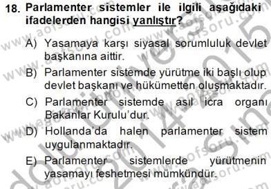 Hukukun Temel Kavramları 2 Dersi 2014 - 2015 Yılı (Vize) Ara Sınav Soruları 18. Soru
