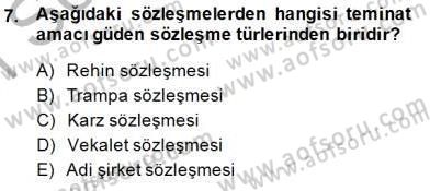 Hukukun Temel Kavramları 2 Dersi 2014 - 2015 Yılı (Vize) Ara Sınav Soruları 7. Soru