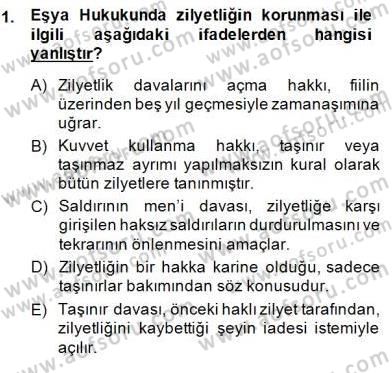 Hukukun Temel Kavramları 2 Dersi 2014 - 2015 Yılı (Final) Dönem Sonu Sınav Soruları 1. Soru