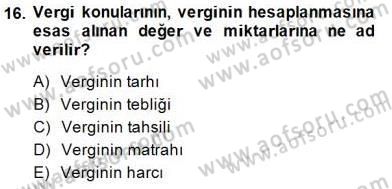 Hukukun Temel Kavramları 2 Dersi 2014 - 2015 Yılı (Final) Dönem Sonu Sınav Soruları 16. Soru
