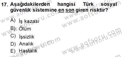 Hukukun Temel Kavramları 2 Dersi 2014 - 2015 Yılı (Final) Dönem Sonu Sınav Soruları 17. Soru