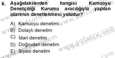 Hukukun Temel Kavramları 2 Dersi 2014 - 2015 Yılı (Final) Dönem Sonu Sınav Soruları 6. Soru