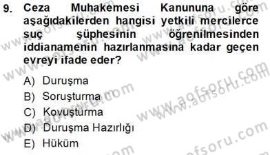 Hukukun Temel Kavramları 2 Dersi 2014 - 2015 Yılı (Final) Dönem Sonu Sınav Soruları 9. Soru