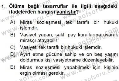 Hukukun Temel Kavramları 2 Dersi 2015 - 2016 Yılı (Vize) Ara Sınav Soruları 1. Soru
