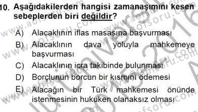 Hukukun Temel Kavramları 2 Dersi 2015 - 2016 Yılı (Vize) Ara Sınav Soruları 10. Soru