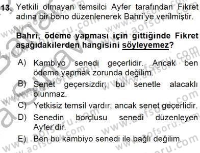 Hukukun Temel Kavramları 2 Dersi 2015 - 2016 Yılı (Vize) Ara Sınav Soruları 13. Soru