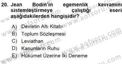 Hukukun Temel Kavramları 2 Dersi 2015 - 2016 Yılı (Vize) Ara Sınav Soruları 20. Soru