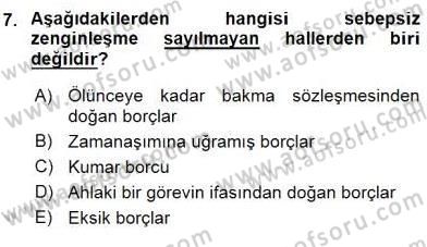 Hukukun Temel Kavramları 2 Dersi 2015 - 2016 Yılı (Vize) Ara Sınav Soruları 7. Soru