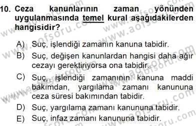Hukukun Temel Kavramları 2 Dersi 2015 - 2016 Yılı (Final) Dönem Sonu Sınav Soruları 10. Soru
