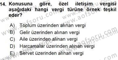 Hukukun Temel Kavramları 2 Dersi 2015 - 2016 Yılı (Final) Dönem Sonu Sınav Soruları 14. Soru