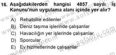 Hukukun Temel Kavramları 2 Dersi 2015 - 2016 Yılı (Final) Dönem Sonu Sınav Soruları 16. Soru