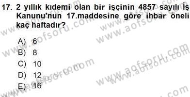 Hukukun Temel Kavramları 2 Dersi 2015 - 2016 Yılı (Final) Dönem Sonu Sınav Soruları 17. Soru
