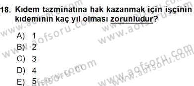 Hukukun Temel Kavramları 2 Dersi 2015 - 2016 Yılı (Final) Dönem Sonu Sınav Soruları 18. Soru