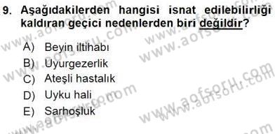 Hukukun Temel Kavramları 2 Dersi 2015 - 2016 Yılı (Final) Dönem Sonu Sınav Soruları 9. Soru
