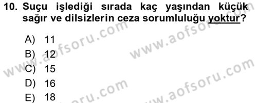 Hukukun Temel Kavramları 2 Dersi 2017 - 2018 Yılı 3 Ders Sınav Soruları 10. Soru