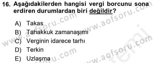 Hukukun Temel Kavramları 2 Dersi 2017 - 2018 Yılı 3 Ders Sınav Soruları 16. Soru