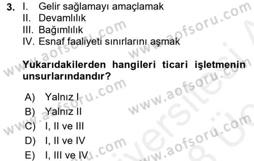 Hukukun Temel Kavramları 2 Dersi 2017 - 2018 Yılı 3 Ders Sınav Soruları 3. Soru
