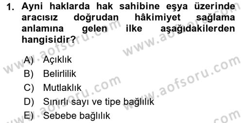 Hukukun Temel Kavramları 2 Dersi 2017 - 2018 Yılı (Final) Dönem Sonu Sınav Soruları 1. Soru
