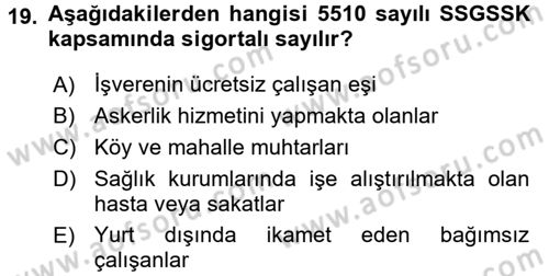 Hukukun Temel Kavramları 2 Dersi 2017 - 2018 Yılı (Final) Dönem Sonu Sınav Soruları 19. Soru