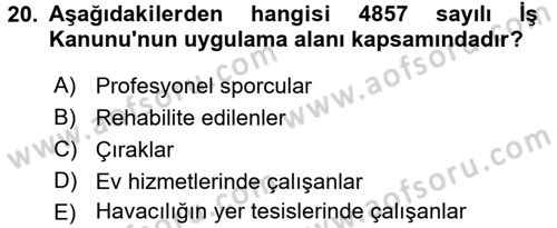 Hukukun Temel Kavramları 2 Dersi 2017 - 2018 Yılı (Final) Dönem Sonu Sınav Soruları 20. Soru