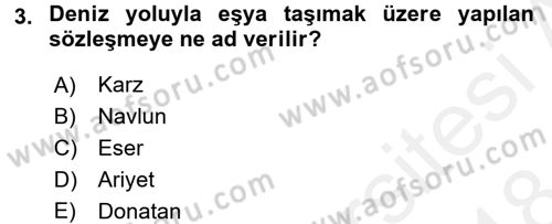 Hukukun Temel Kavramları 2 Dersi 2017 - 2018 Yılı (Final) Dönem Sonu Sınav Soruları 3. Soru