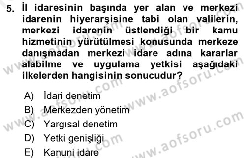 Hukukun Temel Kavramları 2 Dersi 2017 - 2018 Yılı (Final) Dönem Sonu Sınav Soruları 5. Soru