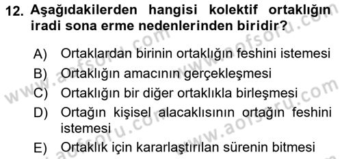 Hukukun Temel Kavramları 2 Dersi 2018 - 2019 Yılı (Vize) Ara Sınav Soruları 12. Soru