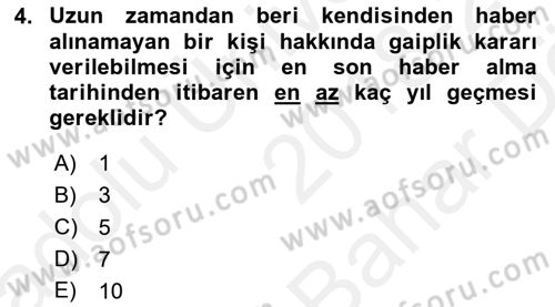 Hukukun Temel Kavramları 2 Dersi 2018 - 2019 Yılı (Vize) Ara Sınav Soruları 4. Soru