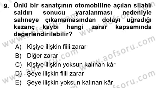Hukukun Temel Kavramları 2 Dersi 2018 - 2019 Yılı (Vize) Ara Sınav Soruları 9. Soru